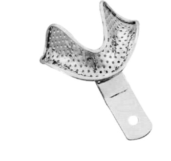 Best Impression Tray Denture Less Perforated Tray #L- L (Lower Large Stainless Steel) ,1/Pk