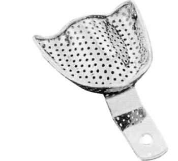 Best Impression Tray Denture Less Perforated Tray #U- M (Upper Medium Stainless Steel) ,1/Pk