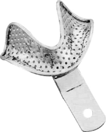 Best Impression Tray Denture Less Perforated Tray #L- S (Lower Small Stainless Steel) ,1/Pk